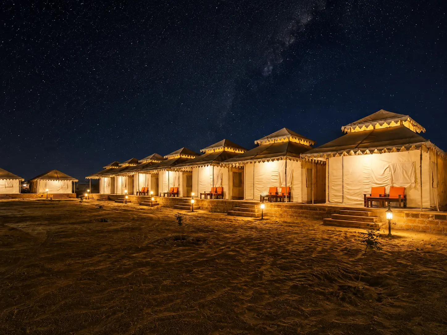 Star filled sky over the Thar Desert