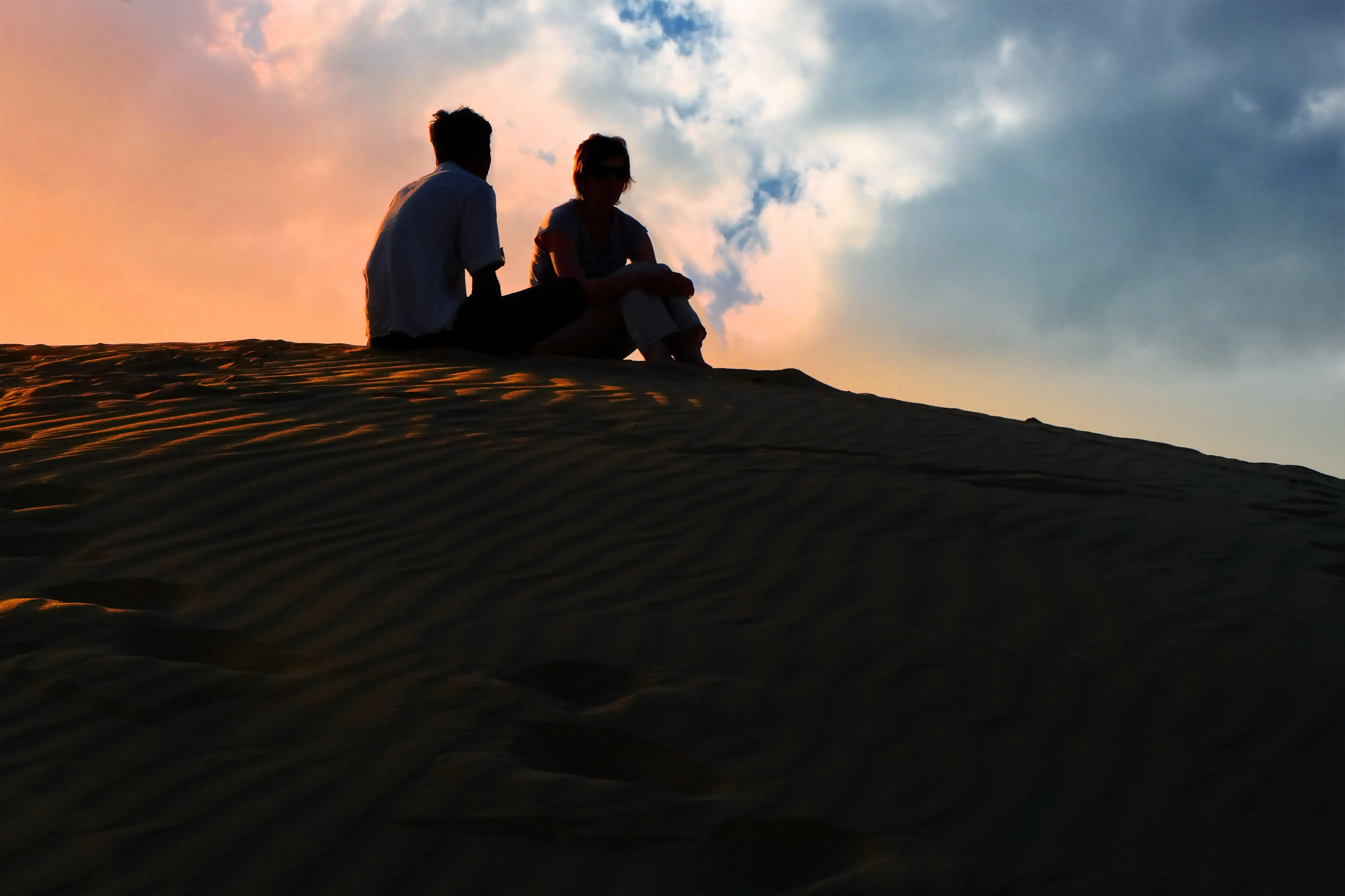 Sunset experience over Sam Sand Dunes, Jaisalmer
