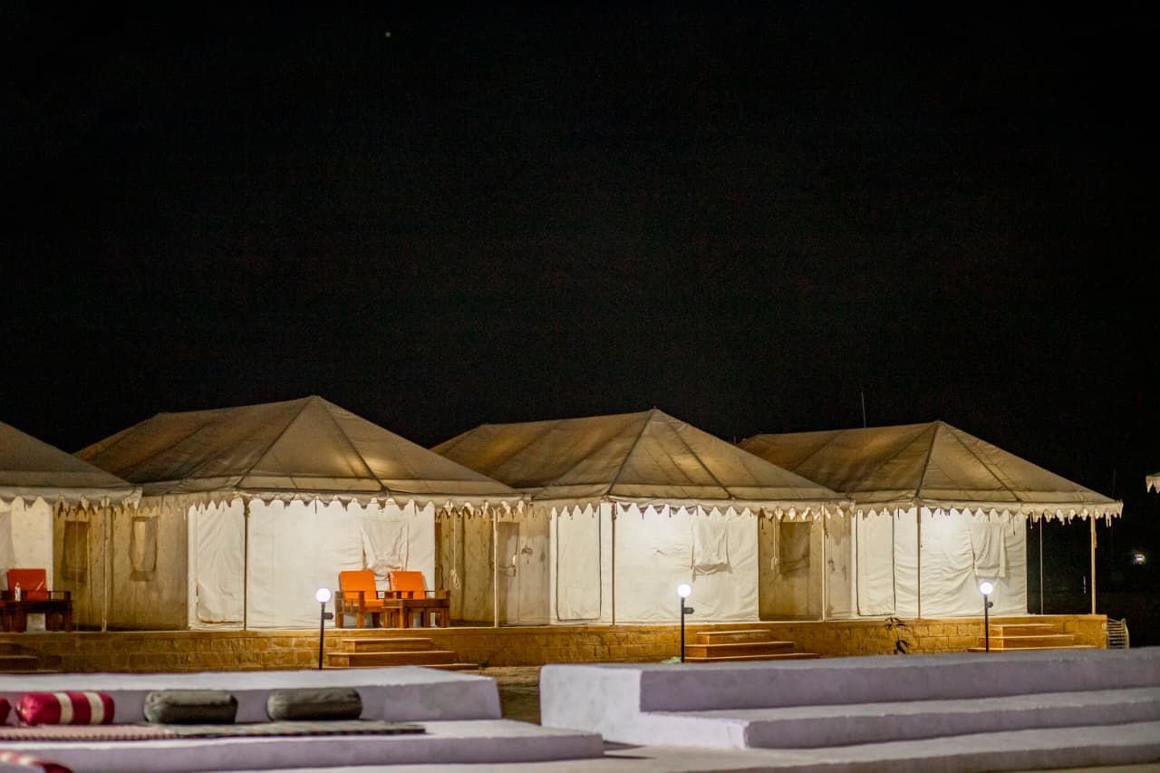 Swiss tent row at Dusk N Dunes